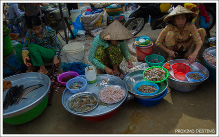 Mercado de alimentos de Chau Doc