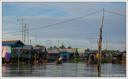 Casas flotantes en Chau Doc