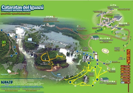 Mapa del Parque Nacional Iguazú